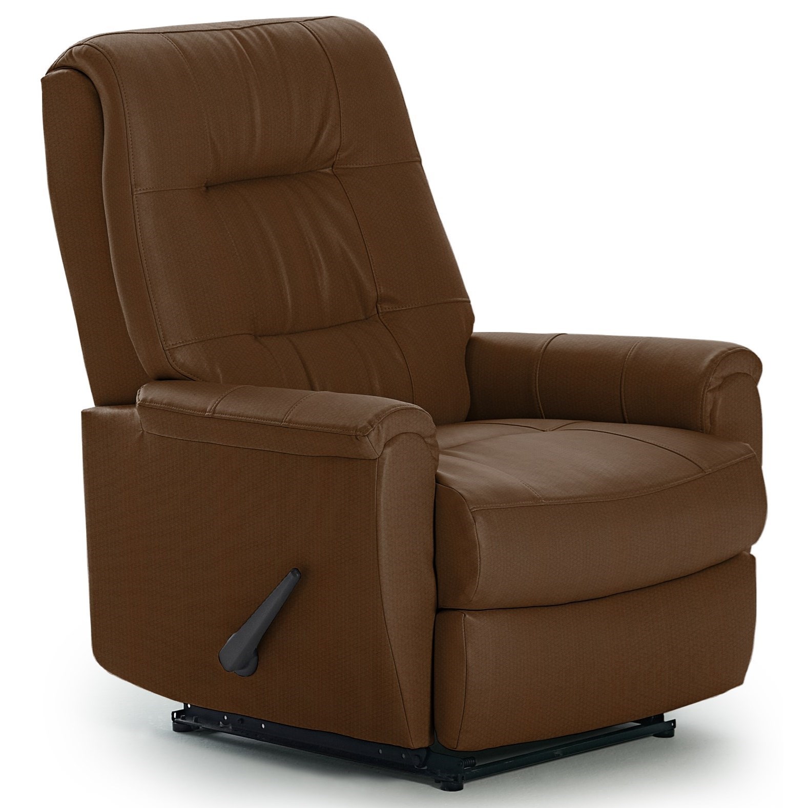 Best Home Furnishings Petite Recliners 2A77 Felicia Rocker Recliner with Button Tufted Back Dunk Bright Furniture Recliner Three Way